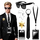 agentur am flughafen 【Angenehmer Tragekomfort】Zuerst die verstellbare Krawatte binden und auf die gewünschte Länge einstellen, dann Ausweis und Kartenhalter anbringen. Ohrhaken der Kopfhörerattrappe hinter den Ohren platzieren, die Spiralen entlang der Naht des Kleidungsstücks fixieren und anschließend die sternförmige Brosche anbringen, um die Identifizierung zu erleichtern. Zum Schluss die dekorative Sonnenbrille aufsetzen. Dank verschiebbaren Verschlusses der Krawatte passt sie sich verschiedenen Halsumfängen