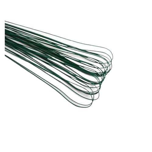 Floral Wire 50pcs 80cm Long Wire Artificial Branches Twigs Iron Used for DIY Nylon Stocking Flower Making Accessories(Dark Green)
