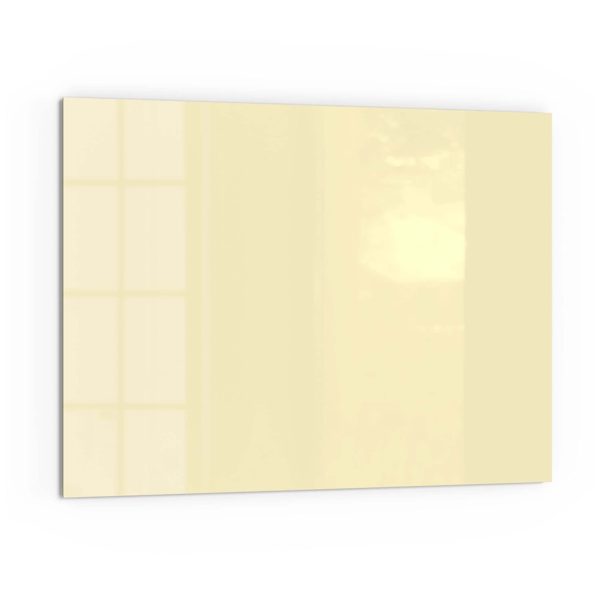 DEQORI Küchenrückwand Glas | Unifarben - Beige | 80x60 cm | Bad- oder Herd-Rückwand | Herdblende Spritzschutz für Küche & Badezimmer | moderne Deko für Fliesenspiegel