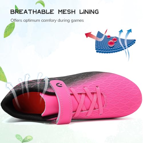 Kids Soccer Cleats Boys Girls Firm Ground Soccer FG/AG Soccer Athletic Outdoor Football Shoes Youth Turf Soccer Cleat Soccer Shoes for Little/Big Kid3