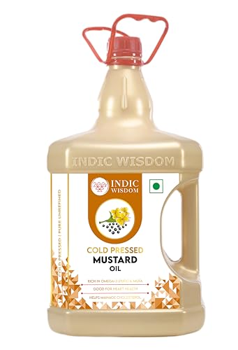 Image of IndicWisdom Cold Pressed Mustard Oil 2 Liters | Pure & Unrefined Sarson Oil