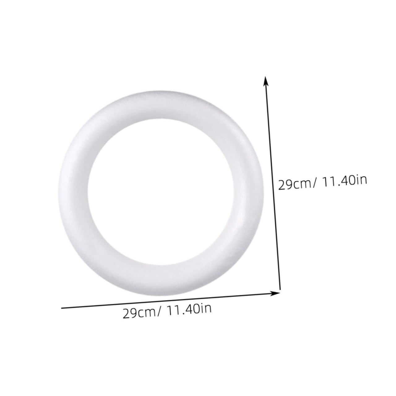 Zerodeko 4 Pezzi Anelli in Schiuma per Lavoretti Natalizi Fai da Te Anello Circolare Decorativo Bianco per Addobbi Feste e Progetti Artigianali