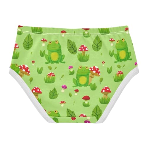 Cute Green Frogs Red Mushrooms Toddler Underwear Custom 2t Cotton Panties Little Girl Funny Kids Briefs Undies2