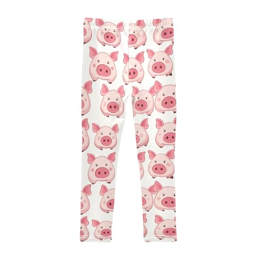 Cartoon Pig Cute Animal Girls Casual Leggings for Kids Printed Long Pant Bottoms Stretch and Soft2