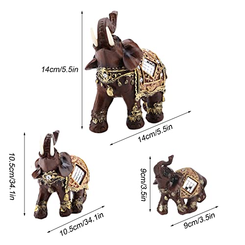 Estatua de Elefante Feng Shui Pequeña de Resina miniatura 7