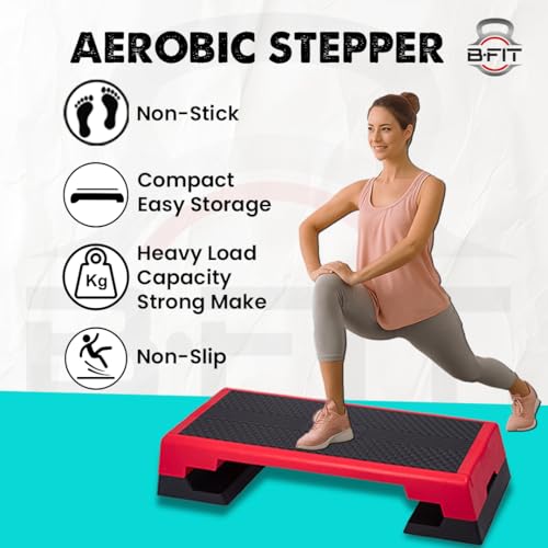 Image of B Fit Premium Quality Aerobic Steppers (103.5X37.5X25.5 CM)