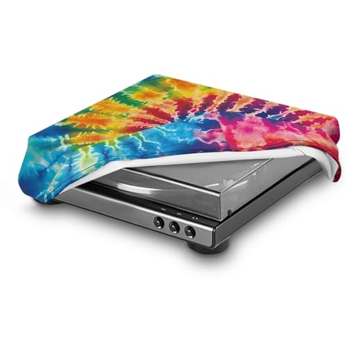 Qehuruxo Tie-Dye Print Turntable Dust Cover – Universal Record Player Cover for...