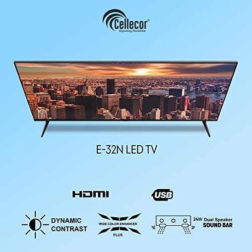 Image of CELLECOR 80 cm (32 inch) HD Ready LED TV (E32N) - Free Installation - Black
