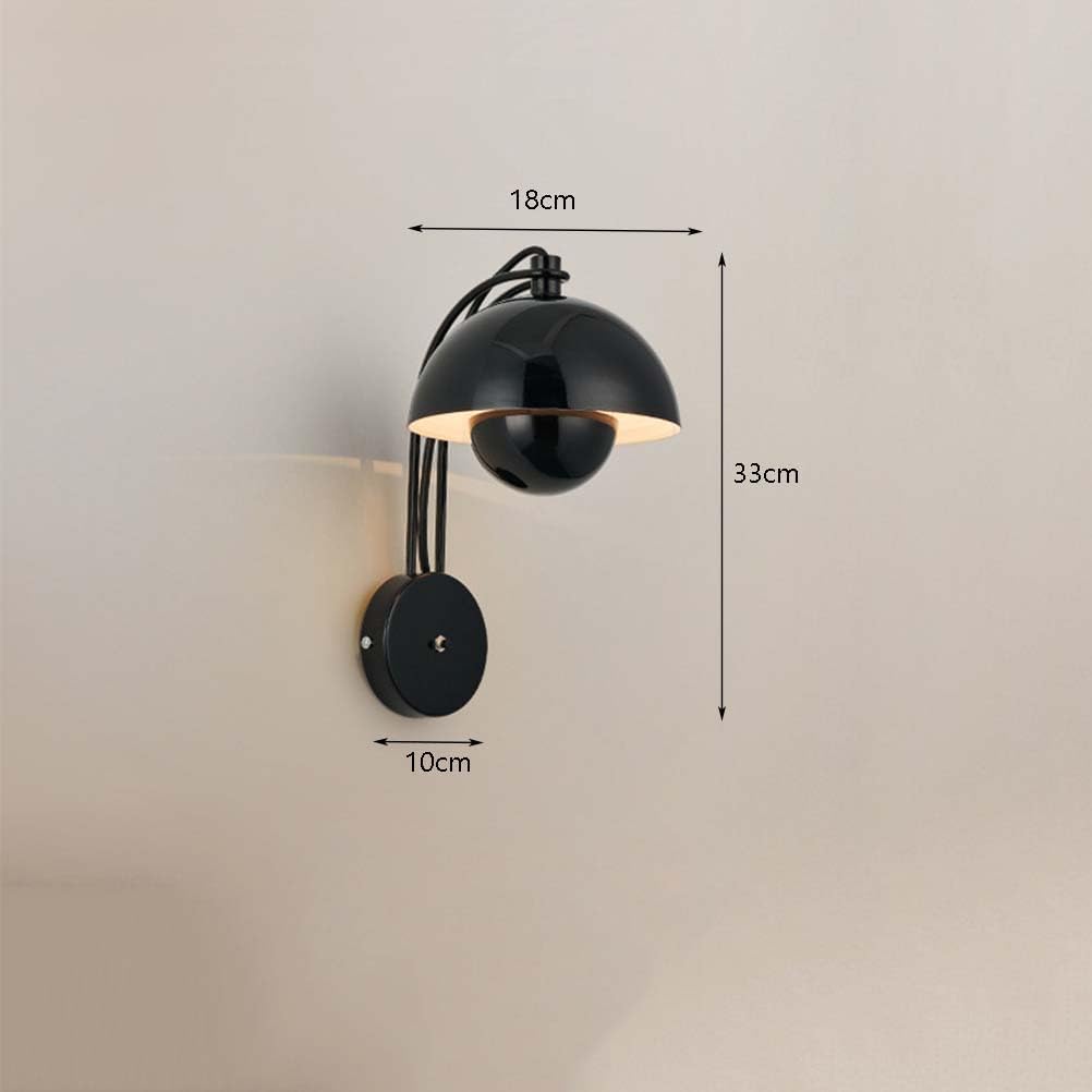 Kinkiet E27 w stylu vintage z przełącznikiem, czarny, retro, do wnętrz, kreatywny, klasyczny design, lampka nocna, dekoracja ścienna do sypialni, salonu, korytarza, restauracji, baru (bez źródła świa