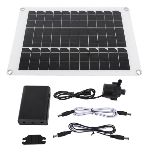Kit Bomba De Agua Solar Sumergible 20W 12V 800L/H Con Panel Para Fuente Estanque Jardín Baño De Aves Hidroponía