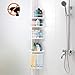 Produktbild AINIYF Badezimmer Regal 4 Schicht Eckdusche Caddy, justierbare Dusche Regal, Edelstahl Pole Organizer, Nichtrostender 28~95 Zoll