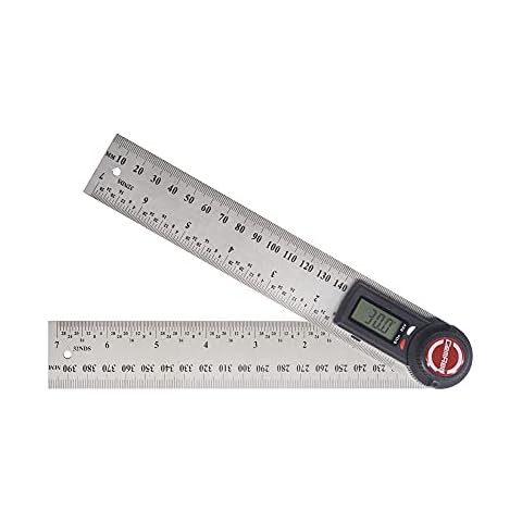GemRed Digital Angle Finder Tool, 2 in 1 Angle Gauge, Stainless Steel 7inch/200mm Digital Protractor for Woodworking/Carpenter/Construction/DIY Tools (Battery Included) … Cover