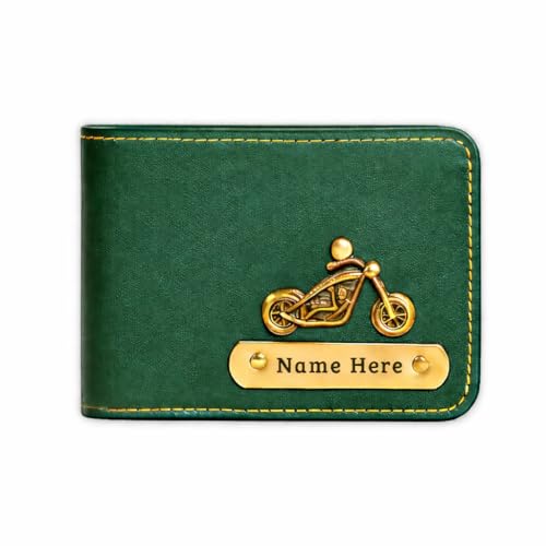 Image of SCPmarts Premium Personalized Wallet for Men with Name & Charm - Stylish Personalized Wallet with Multiple Card Slots & Durable Finish - Ideal Gift for Birthday, Anniversary (Green)