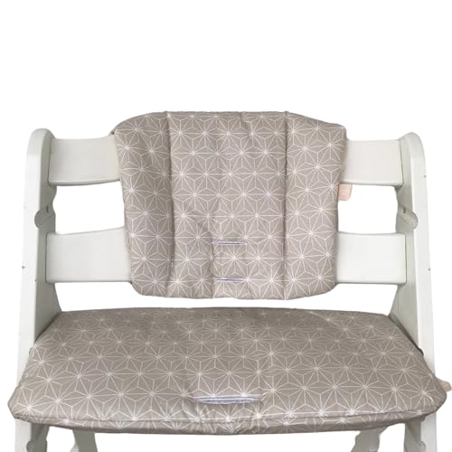 Coussin pour chaise haute évolutive compatible Hauck Alpha beige imperméable