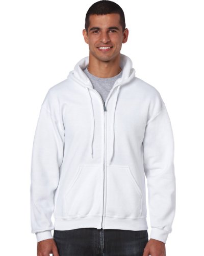 Gildan - Kapuzen Sweat-Jacke 'Heavyweight Full Zip' M,White