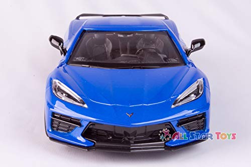 Modelo a escala 1:24 Chevrolet Corvette C8 Stingray Azul miniatura 4