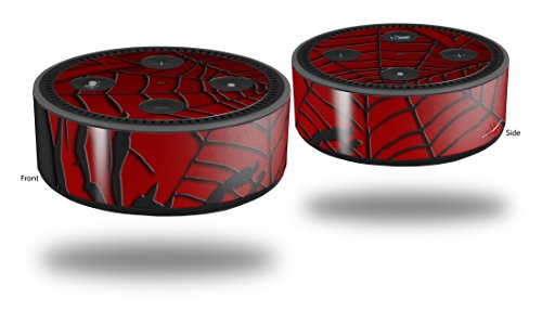 Skin Wrap Decal Set 2 Pack for Amazon Echo Dot 2 - Spider Web (2nd Generation ONLY - Echo NOT Included)