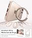 TORRAS Desert Titanium for iPhone 16 Pro Case Magnetic Stand, [Compatible with MagSafe][Flexible Stable Stand] Mil-Grade Protection Translucent Slim Anti-Scratch Ring Kickstand, Rose Gold 6.3