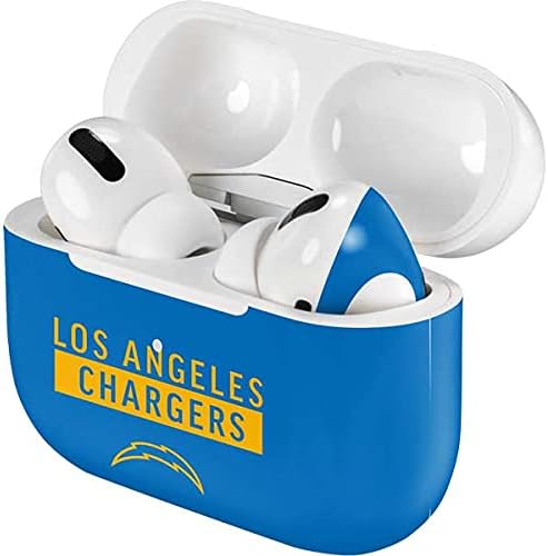 Skinit Decal Audio Skin Compatible with Apple AirPods Pro - Officially Licensed NFL Los Angeles Chargers Blue Performance Series Design