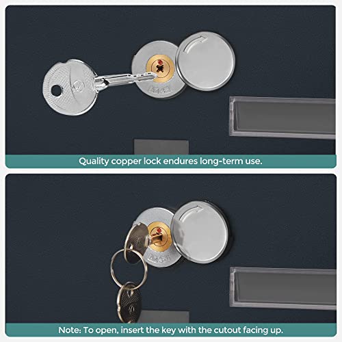 SONGMICS roestvrijstalen brievenbus, brievenbus aan de wand, slot met koperen slotcilinder, krantenvakje, raam… - Afbeelding 5