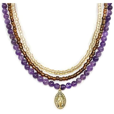 Amethyst Miraculous Medal Necklace Set by Dalia Lorraine Cover