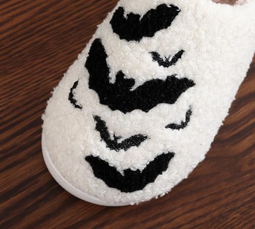 Spooky Ghostface & Pumpkin Plush Slides - Soft Halloween Slippers for Women2