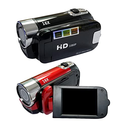 Image of 1080P HD Camcorder LCD Video Camera Recorder 16X Zoom Night Vision -EU Red