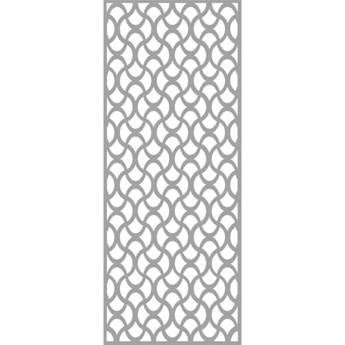 Image of 29 3 /8 inchW x 74 3 /8 inchH x 3 /8 inchT Resort Decorative Fretwork Wall Panels in Architectural Grade PVC