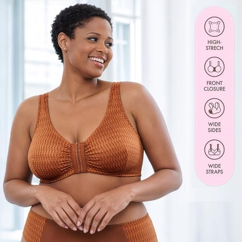 image for Carole Martin Full-Freedom Comfort Front Closure Bra for Women, Wirele