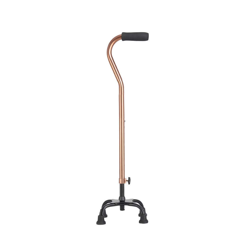 MObyat Andador para Ancianos,Bastón para Caminar, Soporte de Cuatro Patas, bastón retráctil de aleación de Aluminio, Andador