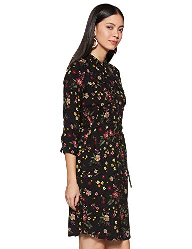 Image of Max Women Polka-Dot Printed Three-Quarter Sleeves Mini Dress