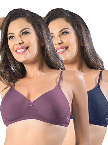 Image of SONARI Womens Non Padded Cotton Bra | Wire Free, Medium Coverage, Seamless Cups, Comfortable Polyester Cotton Blend Fabric | Adjustable Straps, Ideal for Everyday Wear - Smile