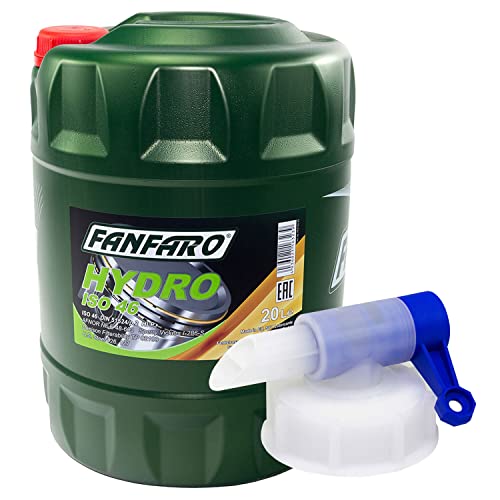 Huile hydraulique FANFARO Hydro ISO 46 20 litres avec robinet de sortie Cover