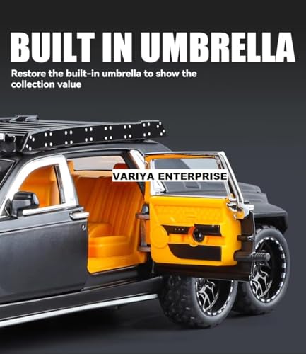 Image of 1:32 Rolls Royce Phantom 6X6 Scale Model Car - Exclusive Alloy Metal Pull Back Die Cast Car Toy with Openable Doors, Light & Music - Best Gifts for Kids【Colors as Per Stock】