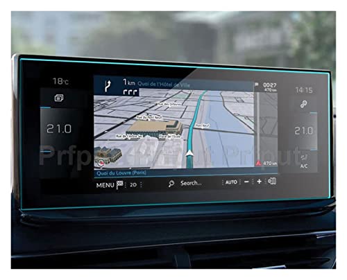 Films de Protection d'écran Film De Protection D'écran en Verre Trempé pour P＆eugeot 3008 2021 Couverture D'écran De Navigation D'autoradio GPS Cover