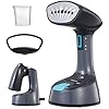Reemix Steamer for Clothes, Folding Handheld Design Garment Wrinkles Remover, 20g/min Strong Penetrating Steam, 25-Sec Fast Heat-up, for Home, Office and Travel Dark Gray