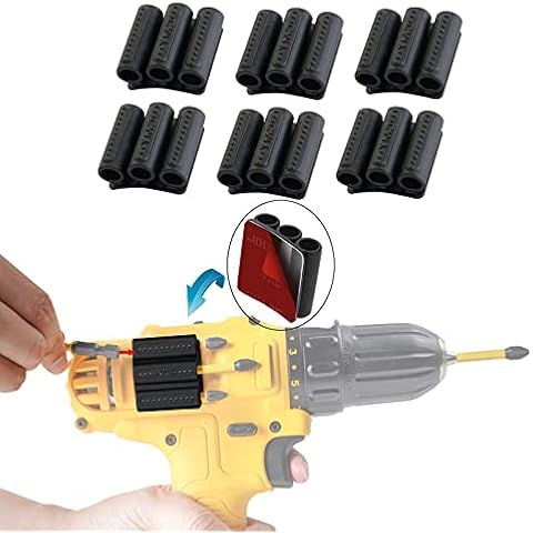 Drill Bit Holder Tool Holster for DEWALT - Pack of 6 - Carry up to Six Driver Bits on The Side of Your Power Drill or Driver for Home Improvement Cover