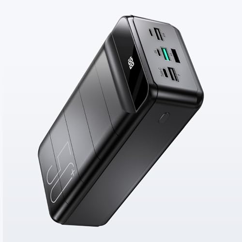 Ehrlich 12000mah PowerBank: Großer Kapazität Portable Charger 18W PD USB C Schnellladegerät mit 3 Ausgängen und 3 Eingängen, Externer Akku