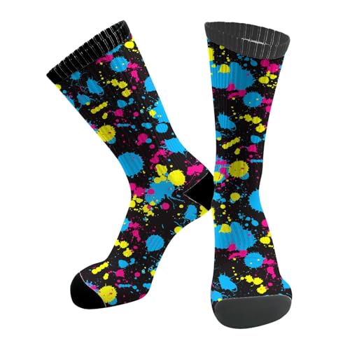 Vintage Flower On Green Unisex Athletic Crew Cushion Socks For Running Workout Wicking Cushion Mid-Calf Socks2