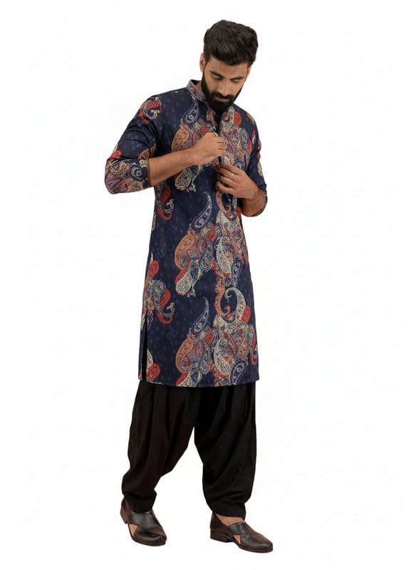 Costume traditionnel pour homme vêtement de mariage et fête bleu