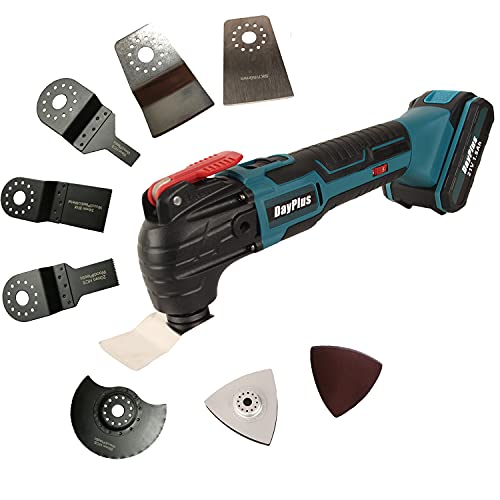 Outil multifonction sans fil, 21 V, outil multifonction (170 W, 6 vitesses réglables, kit d'accessoires système de serrage rapide, angle d'oscillation : 4,0°, 6,000-20,00 min-1) Cover