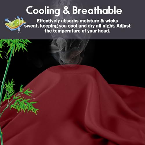 Pillowcases King Size 2 Pack, Cooling Viscose from Bamboo Pillow Cases with Envelope Closure, Cool & Breathable Pillow Cover for Hot Sleepers and Night Sweats, 20' x 40'