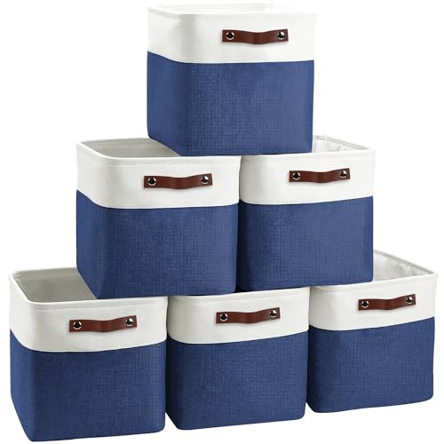 FinishingBo Cube Storage Baskets 6 Pack, 11x11 inch Cube Storage