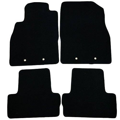 Floor Mats Compatible With 11-17 Chevrolet Volt, Black Nylon Flooring Protection Interior Carpets by IKON MOTORSPORTS, 2012 2013 2014 2015 2016