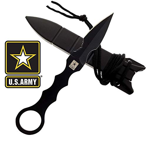 U.S Army Licensed Tactical Fixed Blade Dagger, Survival Knife. For Camping, Collection, Gift