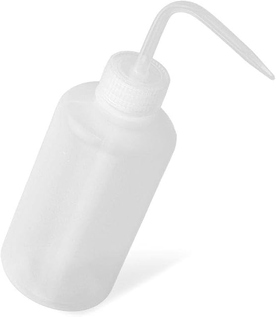 Renquen Scientific Safety Wash Bottle Plastic Safety Bottle Liquid Squeeze Wash Bottles with Cap for Medical 500mL