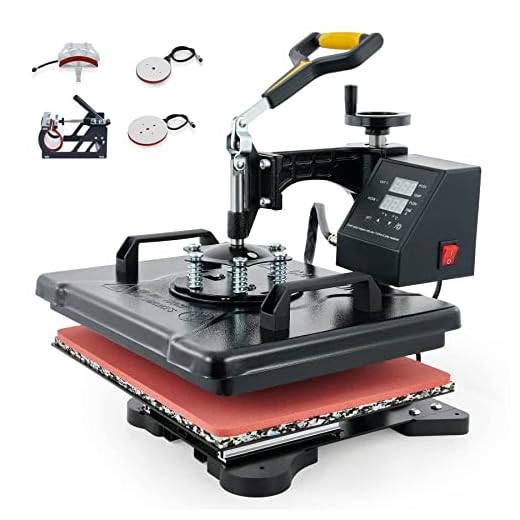 CO-Z 110V Heat Press 360 Degree Swivel Heat Press Machine Multifunction Sublimation Combo T Shirt Press Machine for Mug Hat Plate Cap Mouse Pad (12x15 inches 5 in 1 Intelligent Audible Alarm)