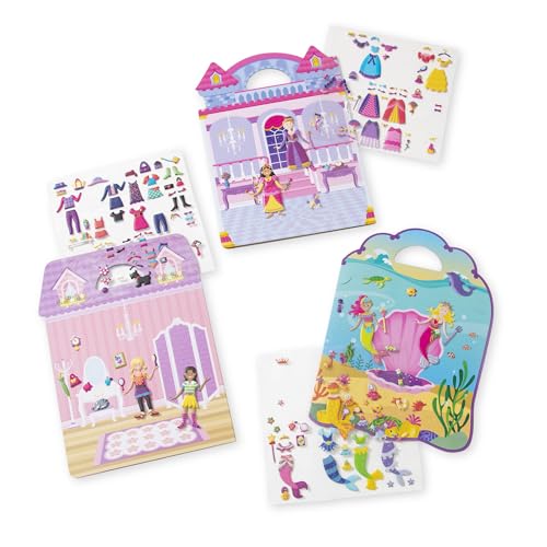 Melissa & Doug Puffy Sticker Activity Books 3-Pack Play Set | 208 Reusable Puffy Stickers, 3 Scene Boards, Princess & Mermaid, Mess-Free Travel Toys, Arts & Crafts, Toys for Kids, Ages 4+ - image 8