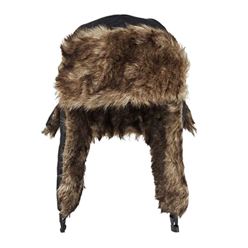 Sombrero de trampero Unisex Gorro de Campamento de Invierno Impermeable con Aletas de Oreja Negra, Sombrero de Invierno, Sombrero de Soldado, Tapa a Prueba de Viento, ski Ctrapper Ap Cover