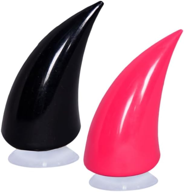Colorful Suction Cup Motorcycle Horns for Helmets Funny Decorative Ox Horns Creative Accessories for Men and Women Unique Motorcycle Gear